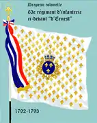 Drapeau colonelle du 63e&nbsp;régiment d'infanterie de ligne de 1791 à 1793
