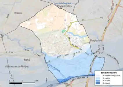 Carte des zones inondables.