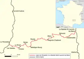 Voir la carte de la ligne.