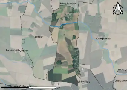 Carte orhophotogrammétrique de la commune.