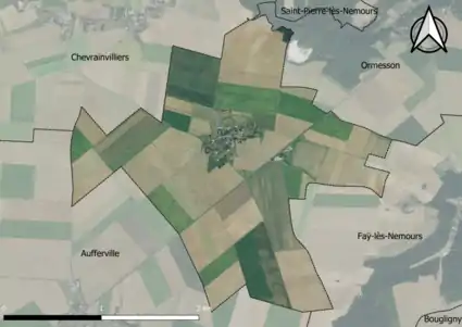 Carte orhophotogrammétrique de la commune.