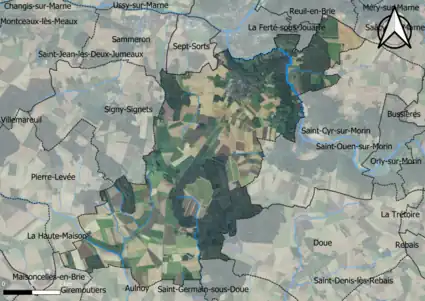 Carte orhophotogrammétrique de la commune.