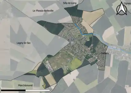 Carte orhophotogrammétrique de la commune.