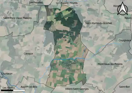 Carte orhophotogrammétrique de la commune.