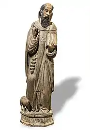 Saint Antoine le Grand (XVIIe&nbsp;siècle), bois et polychromie.