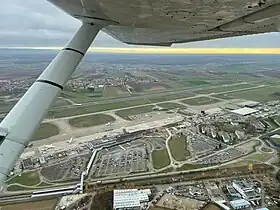 L'aérogare vue du ciel.