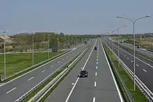 L'autoroute A1 près de la &nbsp;12 Novi Sad-Centre (avril 2018).