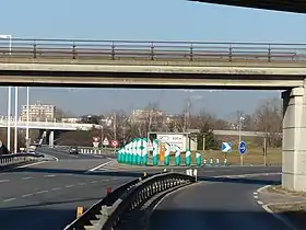 Séparation A40-A411 direction Genève.