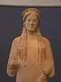 Korê péplophore, musée de l'Acropole d'Athènes (v. -520--510)