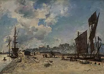 Quai à Honfleur, 1866Le Havre, musée d'art moderne André-Malraux.