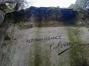 Dédicace de Colinet le long du circuit Denecourt-Colinet n° 5