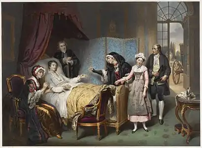 L'Amour médecin, lithographie d'après Paul-Émile Destouches.