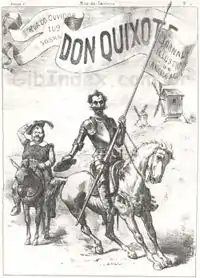 Première page de Don Quixote no&nbsp;1 (1885)