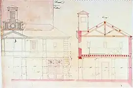 Façade de l’abattoir.