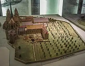 Maquette de l'ancienne abbaye Saint-Bénigne de Dijon du musée archéologique de Dijon réalisée par Laurent Renou en 1995