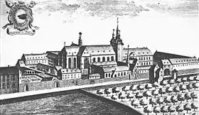 L'abbaye Saint-Laurent au XVIIIe siècle(gravure de Saumery)