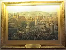 Photo en couleurs du tableau, cadre compris.