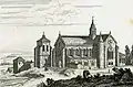 Vue de l'abbaye (gravure XVIIIe&nbsp;siècle).