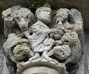 Le prophète Daniel dans la fosse aux lions.