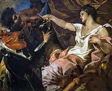 Francesco Maffei 1650 Scène mythologique, huile sur toile, 130&nbsp;×&nbsp;161&nbsp;cm. Galeries de l'Académie