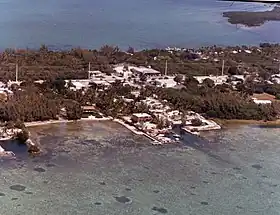 Vue aérienne d'une partie de Upper Matecumbe Key.