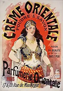 Crème orientale. Parfumerie orientale, 17-19 rue de Maubeuge, Paris.