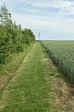 Le sentier d'accès au cimetière.