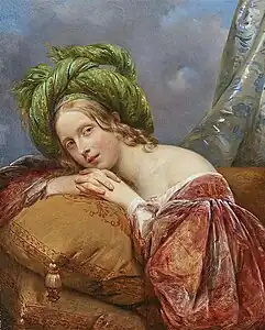 Une dame au turban vert, 1834, collection privée