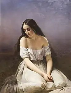 Une jeune fille à genoux ou Étude de femme, 1839, Orléans, musée des Beaux-Arts.