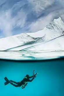 Alban Michon en plongée