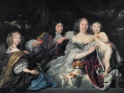 La Princesse Albertina d'Orange avec des enfants (1668), Leeuwarden, Fries Museum&nbsp;(en).