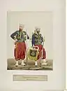 Zouaves de la Garde impériale ; soldat et clairon