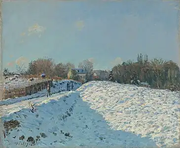 Effet de neige à Louveciennes, 1874, collection Hasso Plattner, musée Barberini