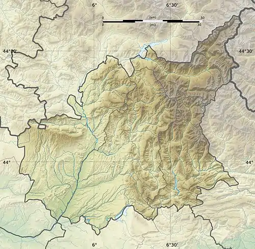 Voir sur la carte topographique des Alpes-de-Haute-Provence