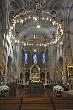 Lustre électrifié à Ste-Élisabeth de Bonn (vers 1910).