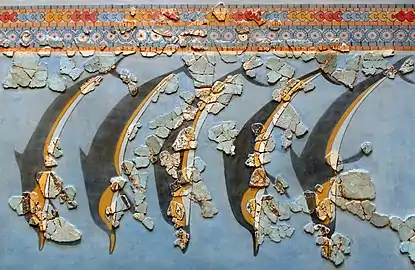 Fresque des dauphins. Forteresse de Gla.