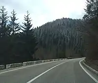 La Route Magistrale 23 près de Amzići (Nova Varoš)