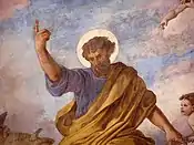 Saint Luc dans la Fresque de l’église du Saint Sacrement, à Ancône.