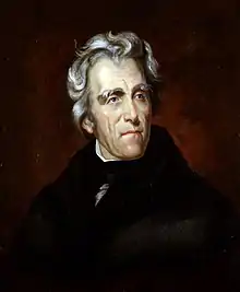 Portrait d'Andrew Jackson premier gouverneur militaire de Floride.