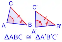 Cas d'isométrie AAS