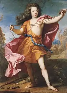 Portrait du prince héritier Frédéric-Guillaume en David avec une écharpe.