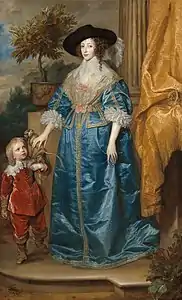 La reine Henriette Marie et son nain, Sir Jeffrey Hudson, 1633, National Gallery of Art