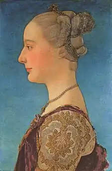Portrait de femme, 1480, Musée des Offices.