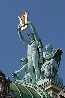 Le groupe d'Apollon avec la Musique et la Poésie par Aimé Millet.