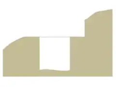 Vue en coupe du flanc d'un coteau creusé d'une tranchée.