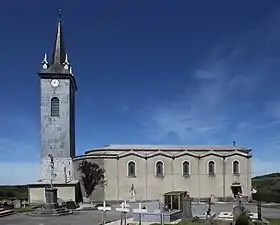 Elévation latérale de l'église.