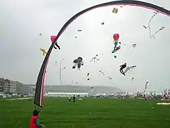 Le terrain de vol des cerfs-volants traditionnels.