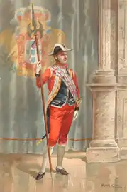 Archeiro, aquarelle dans lÁlbum de Costumes Portugueses (1888).