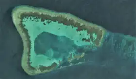 Image satellite du récif Ardasier prise par la NASA.