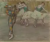 Edgar Degas, La Danse d'Arlequin, pastel (musée national des beaux-arts d'Argentine, vers 1890)